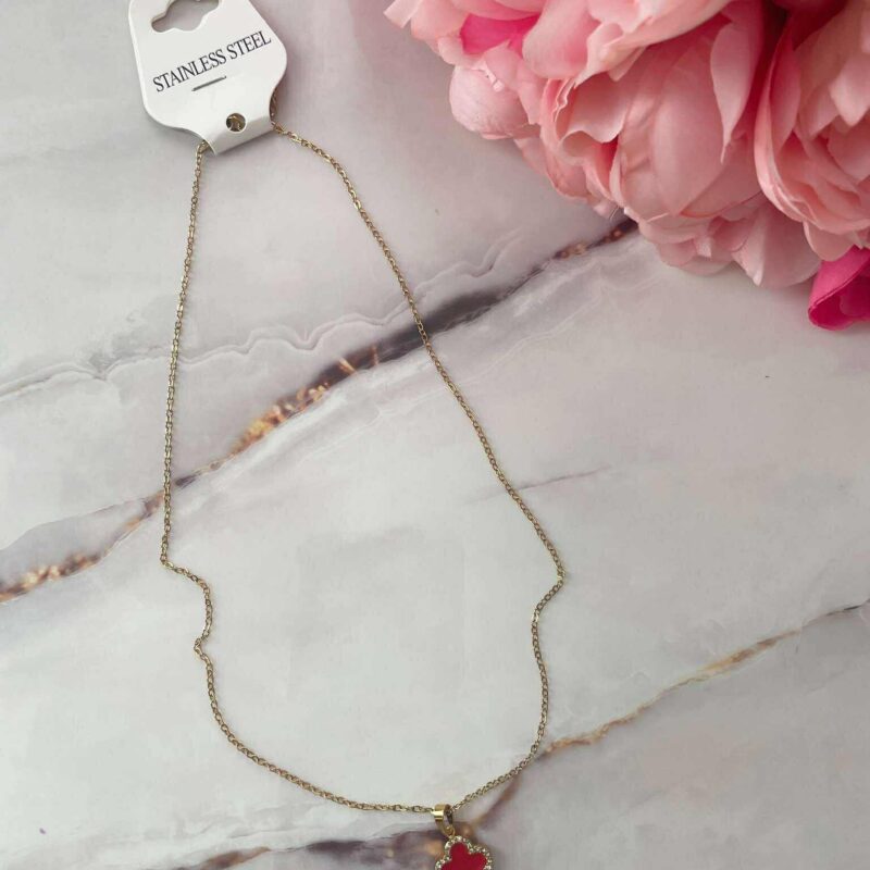 Колие JL Famous Clover Red 1093