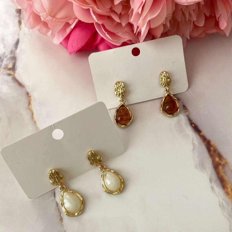 Обеци JL Old Money Collection Brown 1108