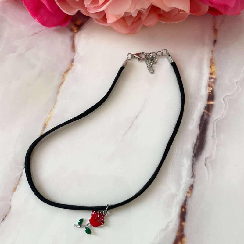 Велурен чокър JL Beauty and The Beast 1130